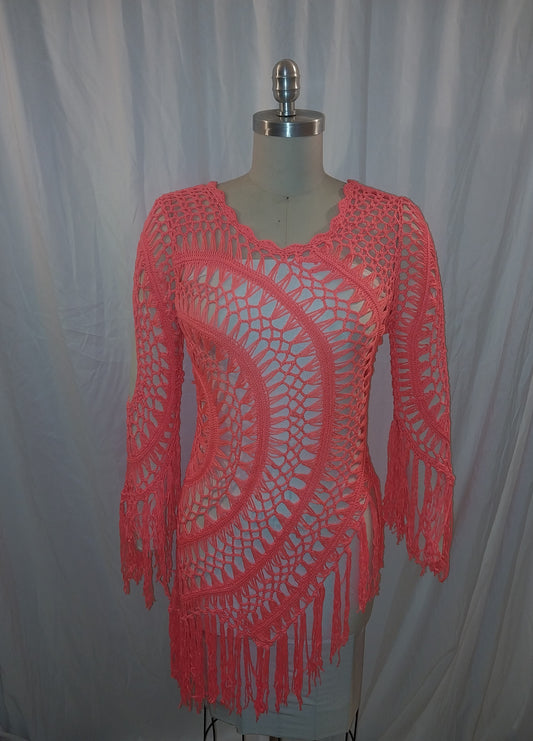 Ladies Bathing Suit Cover Up Crochet -Women's Bikini Swimsuit Dress One Size S-M