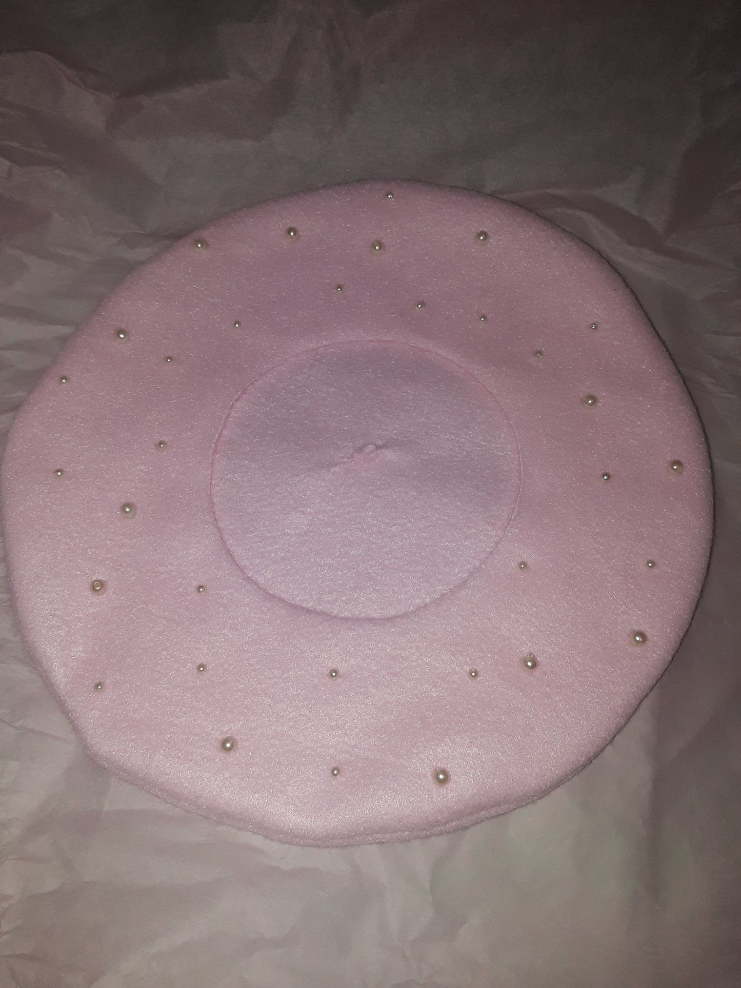 Pink Pearl Embellished Beret- Black Peal Embellished Beret